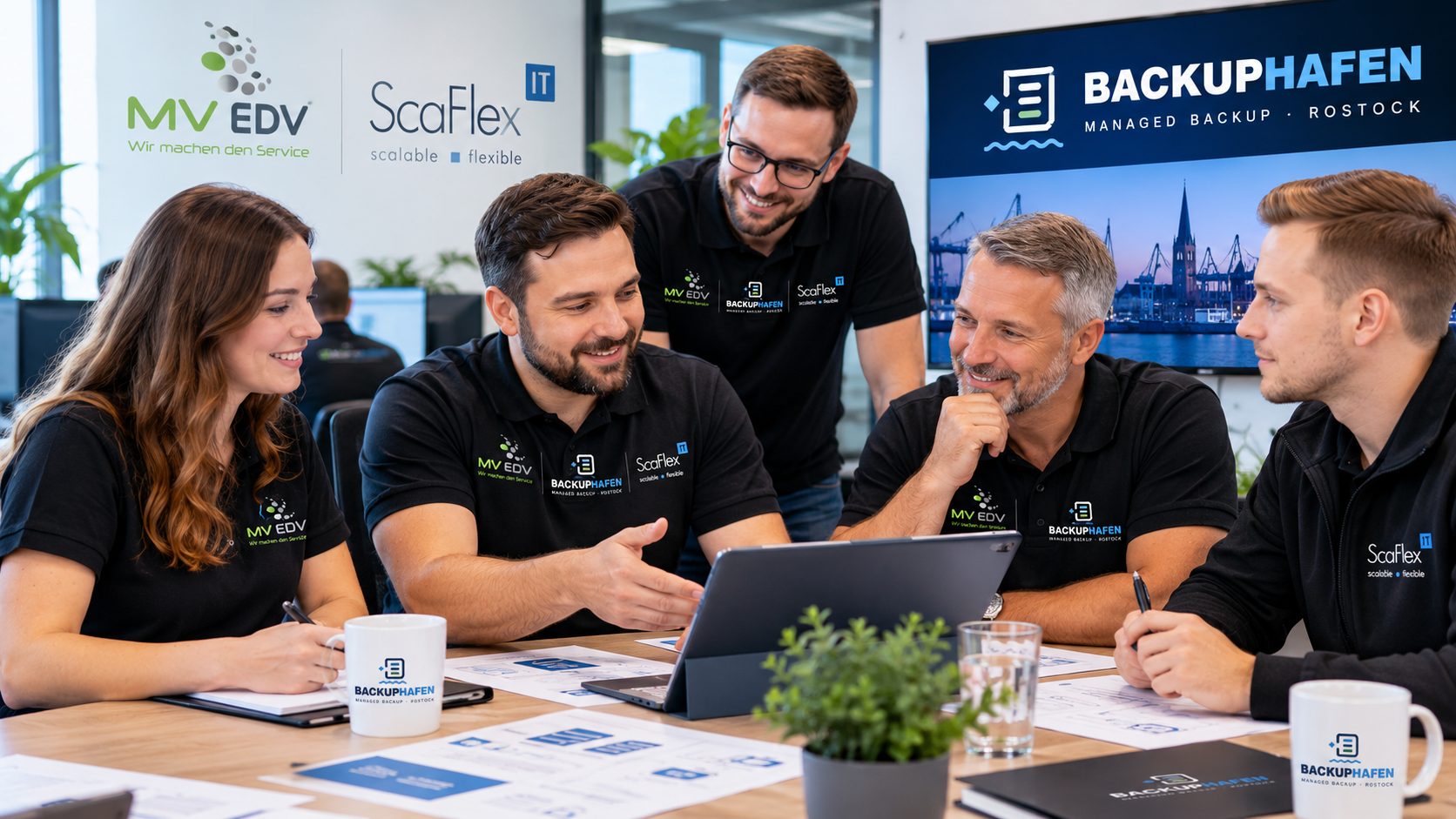 Beratungsgespräch mit dem Backuphafen-Team in Rostock
